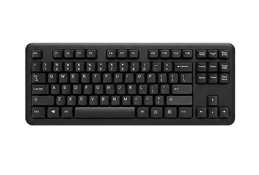 Teclado com fio e digitação silenciosa
