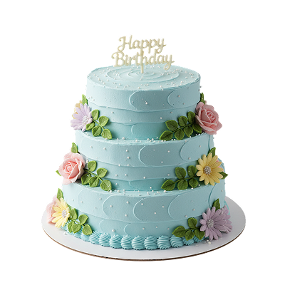 Bolo floral de aniversário