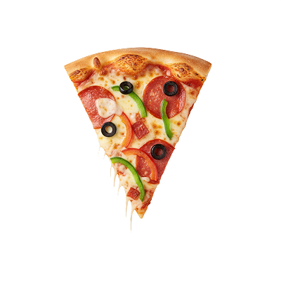 Fatia de pizza com legumes