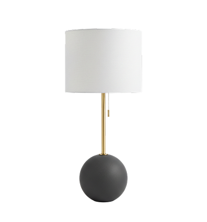 Abajur com cúpula bege