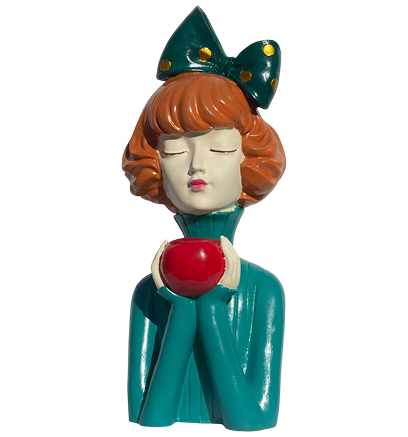 Estatueta decorativa em resina